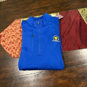 Limited Edition Pga Tour Men's XL Blue President's Cup 1/4 Zip MSRP $90